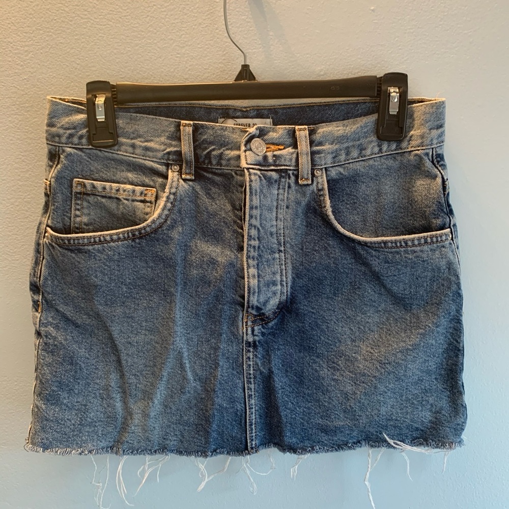 forever 21 denim mini skirt